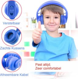 DKT Eduline Flexifoon blauw flexibele hufterproof koptelefoon hoofdtelefoon kinderen voor gebruik in de school klas — thumbnail 2
