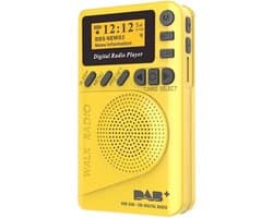 Bluetoolz® | DAB+ BT-P9 CE geel | Oplaadbare portable radio met DAB+, FM en MP3 music | voorzien van CE keurmerk