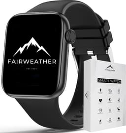 Fairweather Smartwatch Ultra – Heren & Dames – HD – Stappenteller – Slaapmeter – hartslagmeter – Geschikt voor iOS en Android - Zwart — thumbnail 1