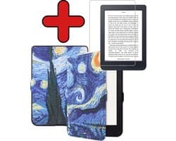 Hoes Geschikt voor Kobo Nia - Met Screenprotector - Luxe E-reader Bescherm Case - Hoesje Book Cover - Sterrenhemel