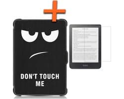 Hoesje Geschikt voor Kobo Clara HD Hoes Book Case - Hoes Geschikt voor Kobo Clara HD Hoesje Book Cover Met Screenprotector - Don't Touch Me