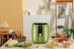 Swiss Pro+ - SP-DAF7LG - airfryer XXXL - Intelligente Heteluchtfriteuse Digitaal- 7 L - XXXL - New Model 2026- GRATIS Recepten Boek - Touchscreen - TURBO Opwarmen - Green - 7 liter — thumbnail 8