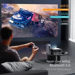 Empire's Product 4K Projector Met Wifi 6 - Mini Beamer - Bluetooth 5.0 - IOS & Android - Home Video Projector — thumbnail 5