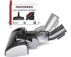 Maxorado Combimondstuk Flex 32mm en 35mm universeel voor uw stofzuiger - vloerzuigmond geschikt voor Electrolux, Bosch, Siemens, Dirt Devil, BSH, Einhell, Makita, Kärcher, Thomas, Numatic en meer - 32-35mm