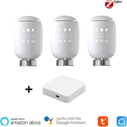 AQIOS Slimme Radiatorknoppen starterskit (3 radiatorknoppen + 1 gateway) — thumbnail 1