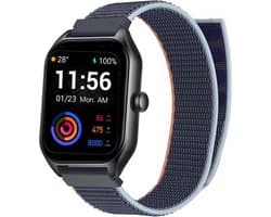 Royal Supplies C50 - Smartwatch- Smartwatch Dames & Heren - Screenprotector - 2026- Bellen- HD Touchscreen - Horloge - Stappenteller - Bloeddrukmeter - Saturatiemeter - IOS & Android - Blauw Neylon