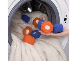 Wasballen- Haarverwijderaar huisdier - haarvanger wasmachine - Wasbollen - Drogerbollen - 6 stuks