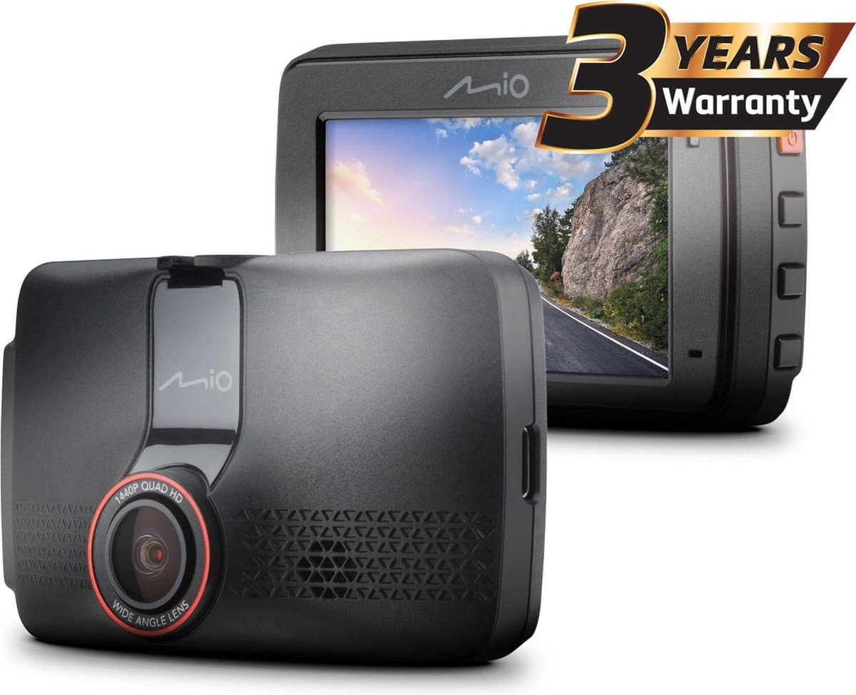 Mio MiVue 803 QHD dashcam met Wi-Fi - GPS en flitspaal-informatie - zwart — afbeelding 1