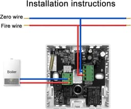 Draadloze thermostaat | Wifi | Draaiknop bediening | Opbouwmontage | Verwarmen | Tuya Smart Life | Zwart grijs — thumbnail 2