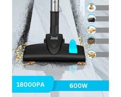 Steelstofzuiger met snoer - Steelstofzuiger - Stofzuiger - 18Kpa - 600W - Vloer - Tapijt - Auto - 1 liter - Reservoir - 6 m snoer