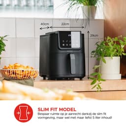 Bourgini Slimfit Airfryer Pure XL - Heteluchtfriteuse - 5 liter - 1500W - PFAS vrij — thumbnail 9