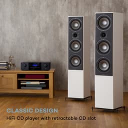 Auna CD-1000 DG, hifi-cd-speler, USB, MP3, afstandsbediening, cd-speler met LED-display, cd-receiver van aluminium, zwart — thumbnail 2