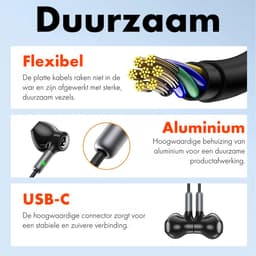USB C Oordopjes met Draad en Microfoon - USBC Oortjes - USB-C Oordoppen - Voor 15 Pro Max en S24 Ultra — thumbnail 2
