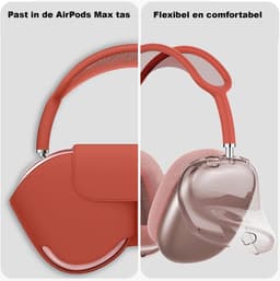 MY PROTECT - Siliconen Transparant Cover Case geschikt voor Airpods Max - Transparant/Roze — thumbnail 4
