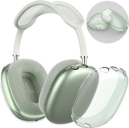 MY PROTECT - Siliconen Transparant Cover Case geschikt voor Airpods Max - Transparant/Groen — thumbnail 1