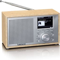 Lenco Radio op Batterijen - Compacte DAB FM Radio - Bluetooth - Houten behuizing - DAR-017WD - Noodradio - Noodpakket - Hout — thumbnail 1