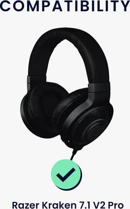 kwmobile cover voor koptelefoon hoofdband - geschikt voor Razer Kraken 7.1 V2 Pro - Koptelefoon band hoes van neopreen - In zwart — thumbnail 3