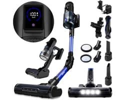 Zeegma Klaar - Draadloze Steelstofzuiger - 3in1 - turboborstel - 400W - HEPA - 60 min - LED - 0,7L + HEPA FILTER