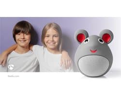 Nedis Bluetooth®-Speaker - Maximale batterijduur: 3 uur - Handheld Ontwerp - 9 W - Mono - Ingebouwde microfoon - Koppelbaar - Animaticks Melody Mouse - Grijs