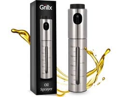 GrillX Olijfolie Sprayer - Luxe Olie Sprayer - Olijfolie Fles Verstuiver voor Keuken - Oliefles Cooking Spray - BBQ Accesoires - Airfryer