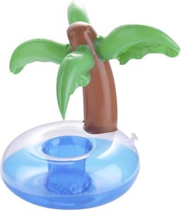 Drijvende Zwembad - Bekerhouder - Zwembadspeaker - Palmboom Eiland- Bluetooth - 21x21x25 cm — thumbnail 5