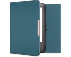 kwmobile e-reader hoesje geschikt voor Tolino Shine (2013) hoes - E reader flip case met magnetische sluiting - Ereader cover in petrol