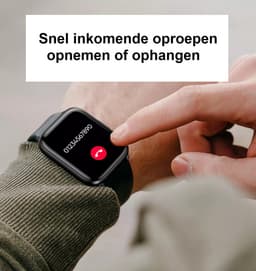 Belesy® LAOS – Smartwatch Dames – Smartwatch Heren – Horloge – 1.78 inch Touchscreen Kleurenscherm – Stappenteller – Hartslag – Zuurstofgehalte – 100+ Sporten – Calorieën – Bluetooth 5.1 – Zwart Siliconen - Moederdag — thumbnail 3