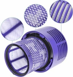 2x HEPA filter geschikt voor Dyson V10 Sv12 stofzuiger Total Clean, Parquet, Motorhead wasbaar steelstofzuiger — thumbnail 4