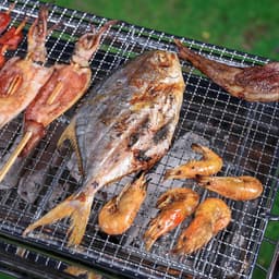 Uten bbq houtskool - barbecue houtskool - Houtskoolbarbecues - XL - Verstelbare hoogte - Camping barbecues- Barbeque - Grilloppervlak (L x B) 60 x 26 cm - RVS — thumbnail 3