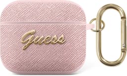 Guess Saffiano Logo AirPods 3 Case - Pink — thumbnail 1