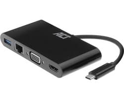 ACT USB-C Multi Dock - HDMI - VGA - 4K - Ethernet - USB-A AC7330