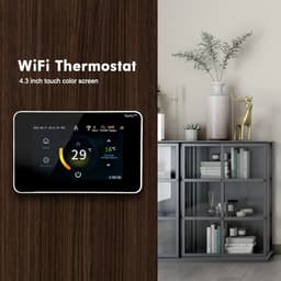 TechU™ Slimme Thermostaat Trust – Zwart met Witte rand – Alleen voor CV-ketel – App & Wifi – Google Home & Alexa – IFTTT – Persoonlijk programma instelbaar — thumbnail 3