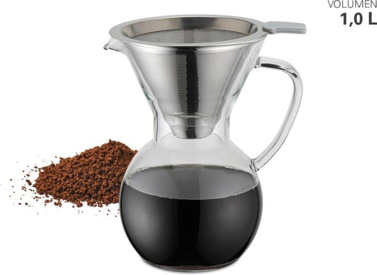 Pour Over Koffiemaker Met Filter, 1 liter – Weis — afbeelding 1