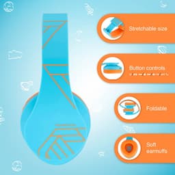 PowerLocus P2 draadloze Over-Ear Koptelefoon Inklapbaar koptelefoon voor kinderen - veilig volume van 85 dB- Bluetooth Hoofdtelefoon - Met microfoon — thumbnail 7
