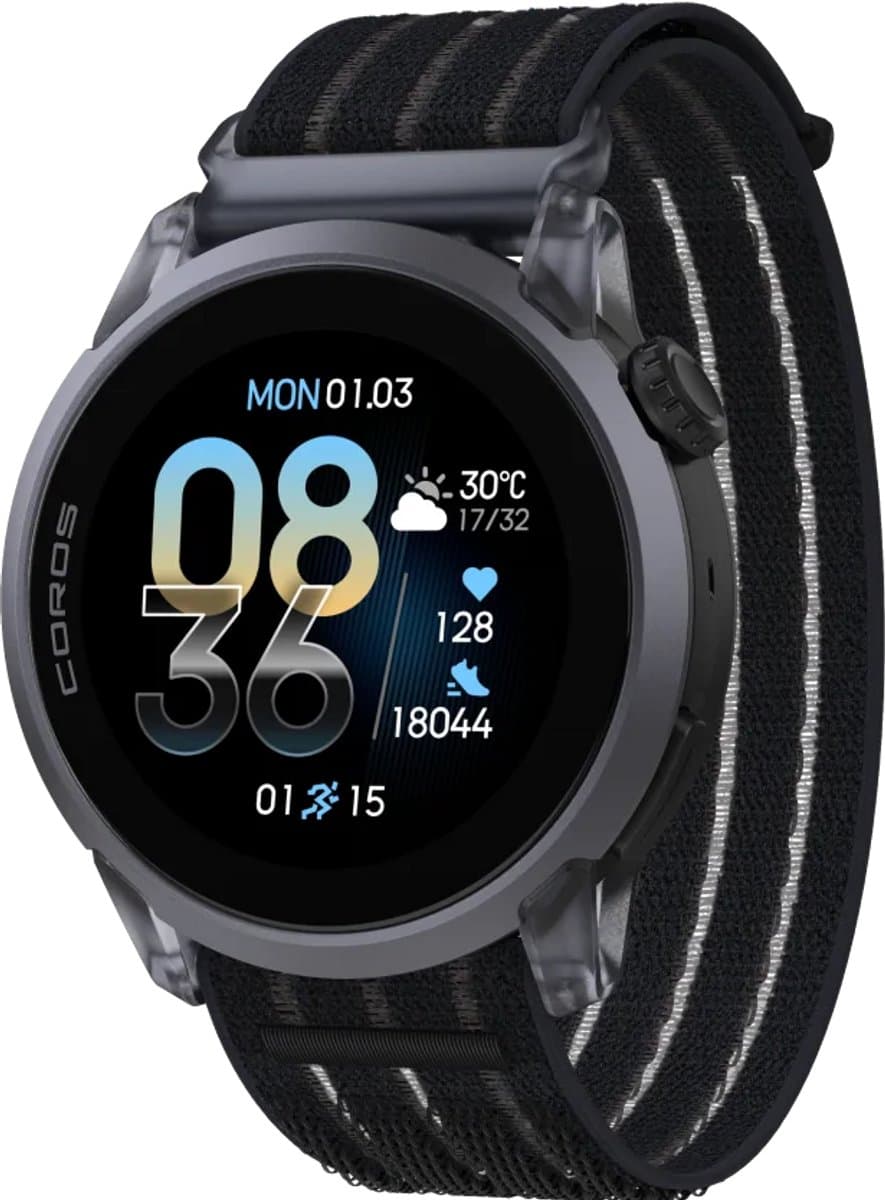 COROS - Sporthorloge - Pace 4 - Nylon - Crystal Black - 43mm — afbeelding 1