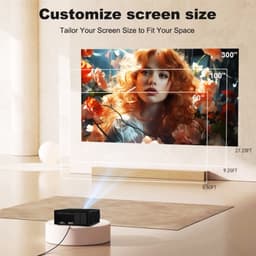 Beamer 1600 ANSI Lumen - 1080P Full HD Resolutie - LCD Scherm - Zwart - Voor Thuisbioscoop En Presentaties — thumbnail 5