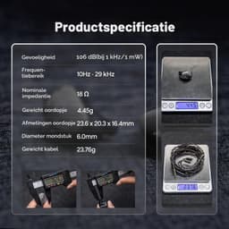 Kiwi Ears Cadenza II - In-Ear Monitors - IEM - Dynamische Driver - Audiofiele Oordoppen - Verwisselbare Kabel - Universele Pasvorm - Grijs — thumbnail 4