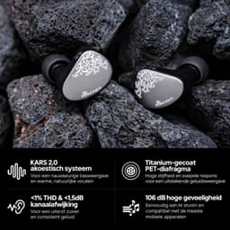 Kiwi Ears Cadenza II - In-Ear Monitors - IEM - Dynamische Driver - Audiofiele Oordoppen - Verwisselbare Kabel - Universele Pasvorm - Grijs — thumbnail 5