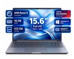 Ninkear A15 Air Gaming Laptop – 15.6" FHD – Ryzen 5 3500U – 16GB RAM – 512GB SATA SSD – Vega 8 – Windows 11 Pro – Licht & Snel