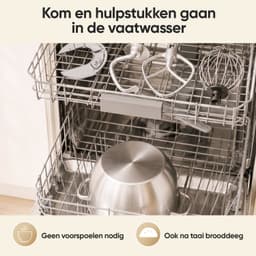 Gatson 2000W Keukenmachine - 6,2L Mengkom - Dubbele Handvatten - Keukenrobot - Keukenmixer - Foodprocessor - Mixer Met Mengkom — thumbnail 4
