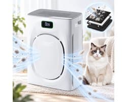 Lapamax Luchtreiniger met HEPAfilter H13 voor Huisdieren-Huisdiermodus-CADR 295 m³/u - Grote Luchtinlaat&Dubbelzijdige Filtratie -3-Laags Filtersysteem,Koolstoffilter & Wasbaar Voorfilter -25 dB Slaapstand-voor Woonkamer en Slaapkamer