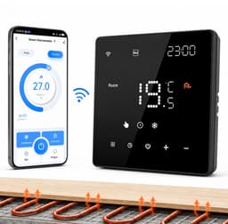 CONENTOOL WIFI Slimme Thermostaat 16A - Programmeerbaar - geschikt voor Elektrische Vloerverwarming - Zwart — thumbnail 1