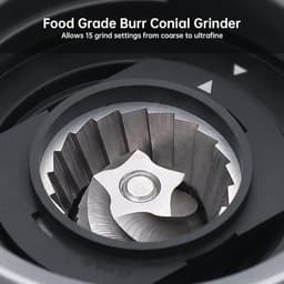 Espressomachine met Maal functie - Geborsteld RVS - 1350W Directe Verhitting - Handmatige Drukregeling - Thuis en Kantoor — thumbnail 4