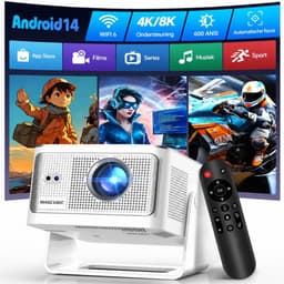 Magcubic® HY350MAX Mini Beamer 4K - Draagbare Smart Projector met Android 14 - Thuisbioscoop Beamer WiFi 6 & Bluetooth 5.4 - 600 ANSI- Auto Keystone - 180° Draaibaar - Full HD 1080P - Home Cinema — thumbnail 1