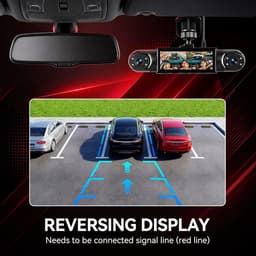 Dashcam autocamera, 4 kanalen, 360 graden, 8,9 cm (3,16 inch), geïntegreerd nachtzicht, bewegingsdetectie, 24/7 parkeermodus, achteruitrijhulp — thumbnail 3