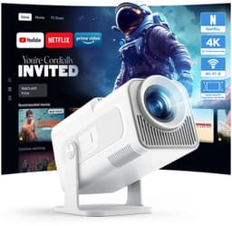 Mini Beamer Full HD 1080P - 180° Draaibaar - 1920 x 1080 Resolutie - DLP - Draagbaar - Voor Thuisbioscoop En Buitenfilmprojectie — thumbnail 1