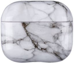 Telestore - hoesje geschikt voor AirPods 5 en AirPods 4 hard case cover - marmer patroon grijs wit - TPU hoesje Beschermhoes - AirPods 5 en 4 Cover - AirPods 5 / 4 hoesje - Geschikt voor Apple AirPods 5 en AirPods 4 — thumbnail 1