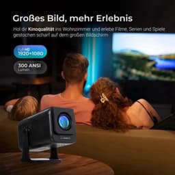 Mini Beamer 1080p Full HD - WiFi 6 Bluetooth 5.0 - LED Projectie - 1920 x 1080 Resolutie - Voor Thuisbioscoop En Zakelijk Gebruik — thumbnail 3