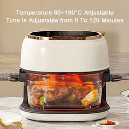 Olievrije airfryer - Elektrische friteuse - Bereid maaltijden met minder vet - Grote capaciteit - 4 liter - Wit — thumbnail 3