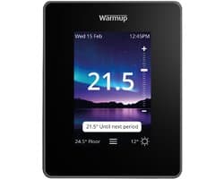 Warmup 7iE Smart Matter WiFi thermostaat voor vloerverwarming - Onyx zwart